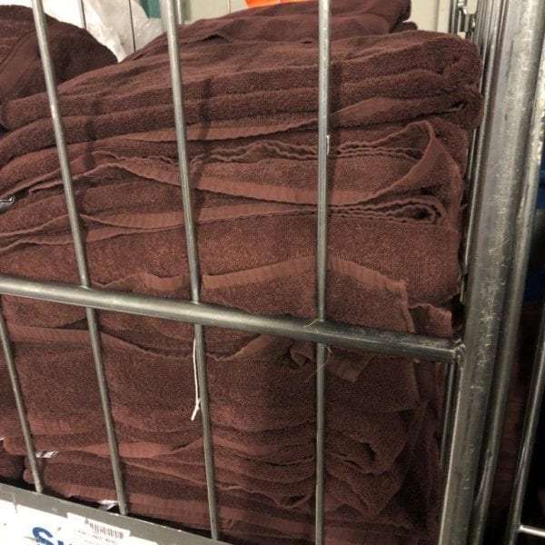 Re-dyed brown towels