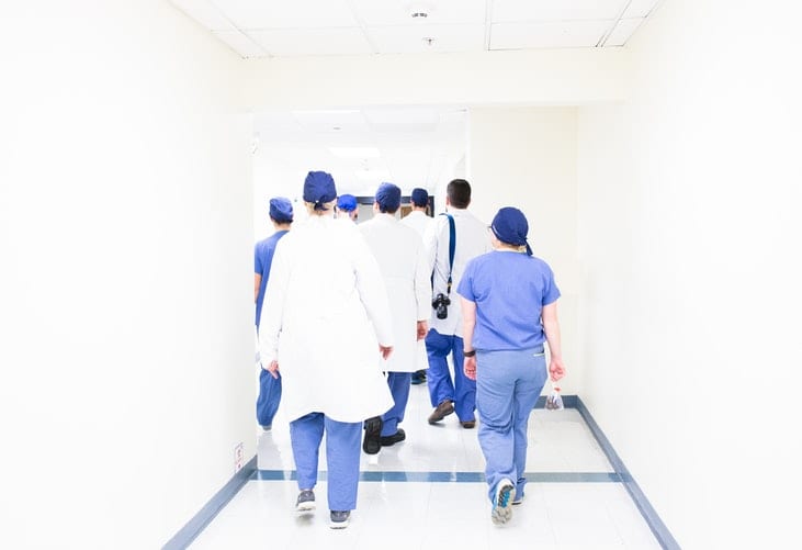 Medics in scrubs